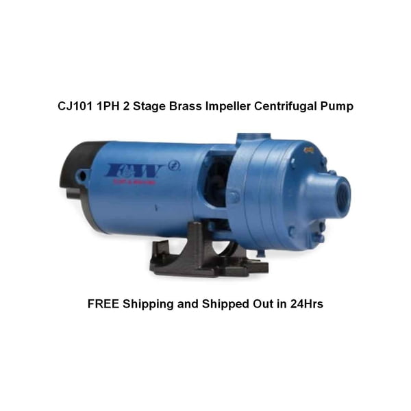 Flint and Walling CJ101B151AB 1PH 1-1/2HP 2 Stage Brass Impeller Booster Pump