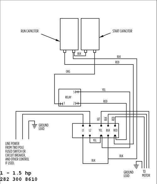 Franklin Electric 1-1/2 or 1HP 230V Control Box W/Overload