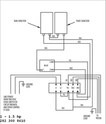 Franklin 1-1/2 or 1HP 230V Standard Control Box W/Overload